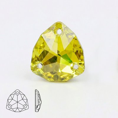 Стразы пришивные хрустальные, цвет Citrine, форма Trilliant