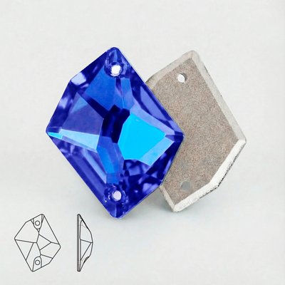 Стразы пришивные из стекла, цвет Cobalt Blue, форма Cosmic