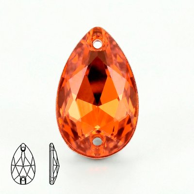 Стразы пришивные из стекла, цвет Hyacinth, форма Teardrop / Pear