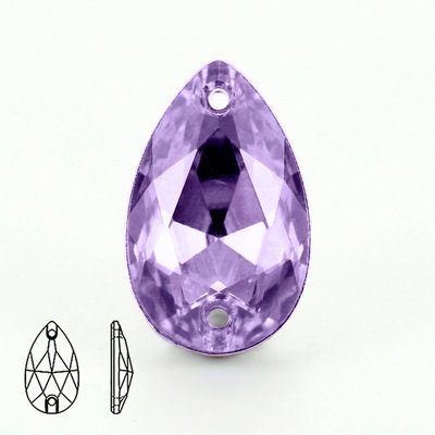 Стразы пришивные из стекла, цвет Tanzanite, форма Teardrop / Pear