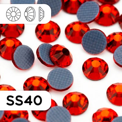Стразы горячей фиксации из стекла, цвет Light Siam, ss40