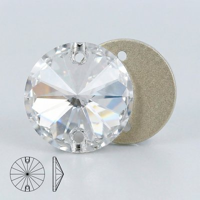 Стразы пришивные из стекла и хрусталя, цвет Crystal, форма Rivoli