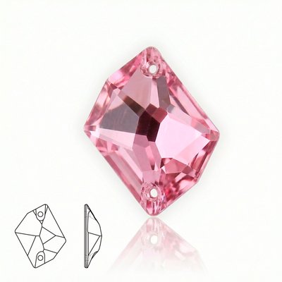 Стразы пришивные из стекла, цвет Pink, форма Cosmic