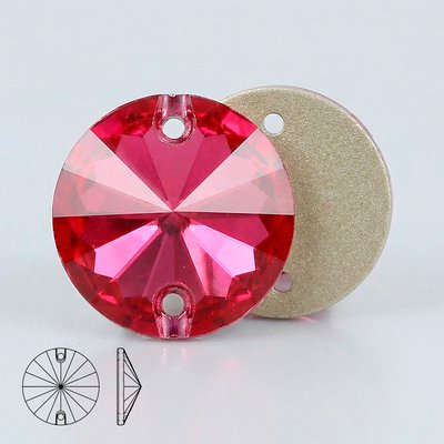 Стразы пришивные из стекла, цвет Rose, форма Rivoli