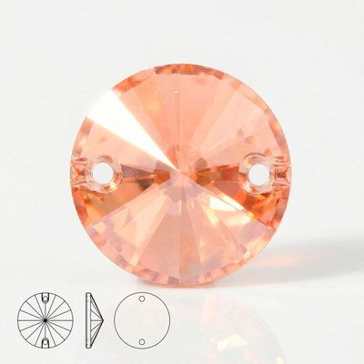 Стразы пришивные из стекла, цвет Light Peach, форма Rivoli