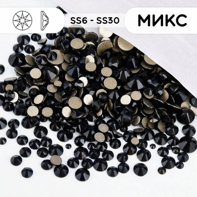 Набор страз Xirius холодной фиксации из стекла, цвет Black Jet