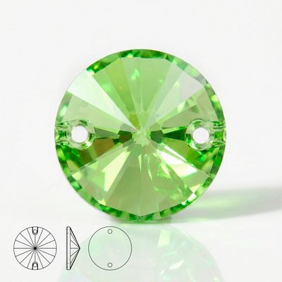 Стразы пришивные из стекла, цвет Light Peridot, форма Rivoli