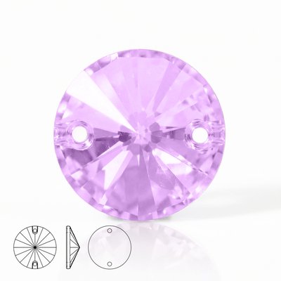 Стразы пришивные из стекла, цвет Amethyst, форма Rivoli