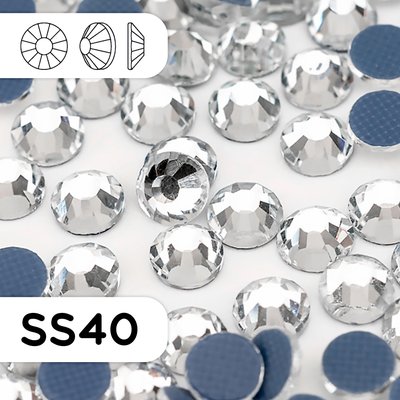 Стразы горячей фиксации из стекла, цвет Crystal, ss40