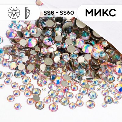 Набор страз Xirius  холодной фиксации из стекла, цвет Crystal AB